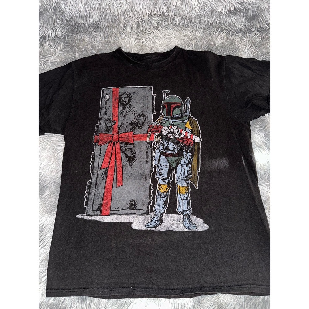 Disney Star Wars Mens Boba Fett Gift Han Solo in Carbonite T Shirt Medium